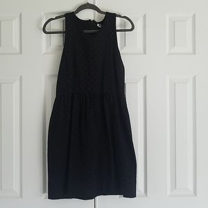 J.Crew black dress with velvet dot